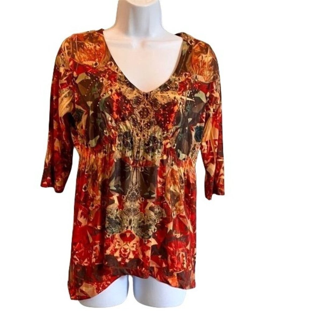 One World Embellished Top Petite Medium